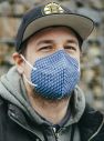 Modrý vzorovaný respirátor FFP2 s nanomembránou Respirátory galéria