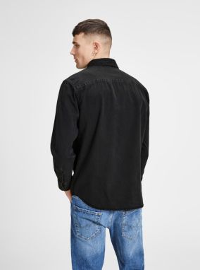 Čierna rifľová košeľa Jack & Jones galéria