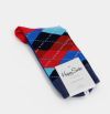 Červeno–modré vzorované ponožky Happy Socks Argyle galéria