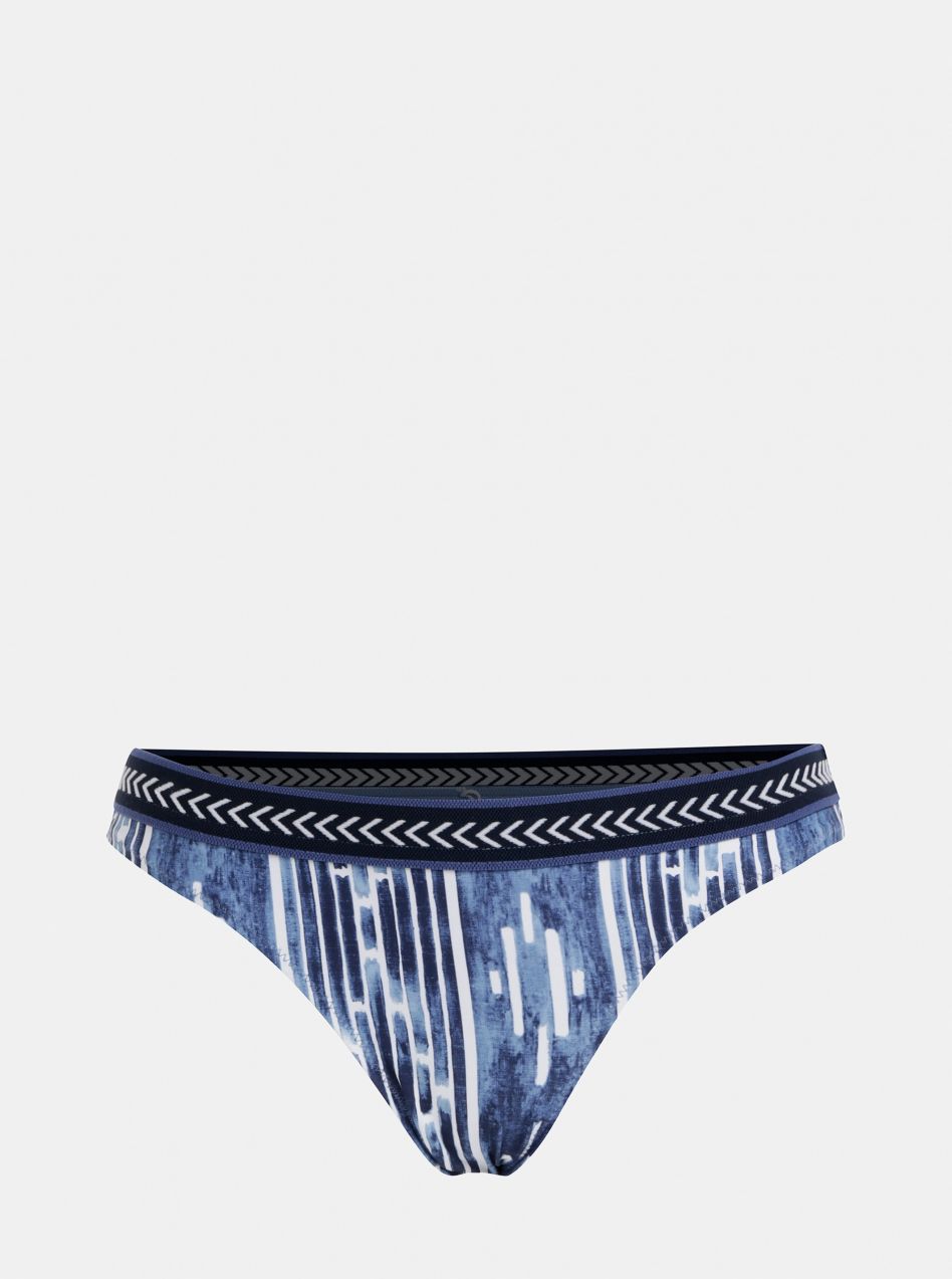 Modrý dámsky vzorovaný spodný diel plaviek Rip Curl