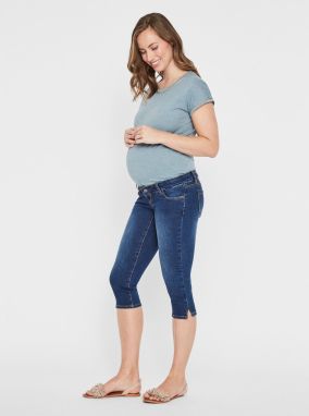Modré tehotenské 3/4 slim fit rifle Mama.licious Lola galéria