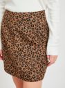 Hnedá sukňa s leopardím vzorom VILA Junila galéria