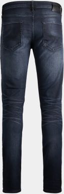 Tmavomodré slim fit rifle s vyšúchaným efektom Jack & Jones Glenn galéria