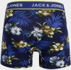 Sada troch boxeriek v modrej a čiernej farbe Jack & Jones Flower galéria