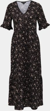 Čierne vzorované maxi šaty Miss Selfridge