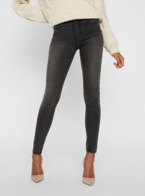 Tmavošedé skinny fit rifle VERO MODA Tanya