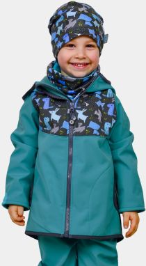 Modrá chlapčenská softshellová bunda Unuo