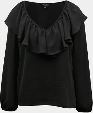 Čierna blúzka s volánom Dorothy Perkins