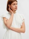 Biele vzorované šaty s volánmi Pieces Liz galéria