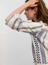 Modro-krémové vzorované voľné šaty VERO MODA Dicthe galéria