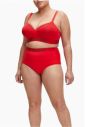 Calvin Klein červený horný diel plaviek Demi Bralette Plus Size High Risk Red galéria