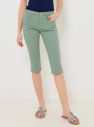 Zelené 3/4 slim fit nohavice CAMAIEU galéria