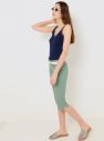 Zelené 3/4 slim fit nohavice CAMAIEU galéria