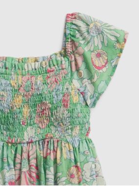 Detské šaty smocked floral dress Zelená galéria