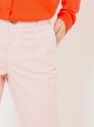 Ružové pruhované straight fit nohavice CAMAIEU galéria