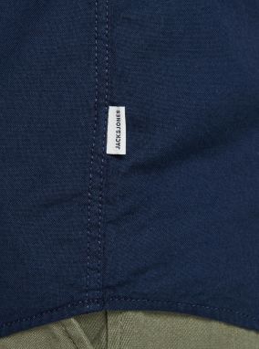 Tmavomodrá košeľa Jack & Jones Oxford galéria