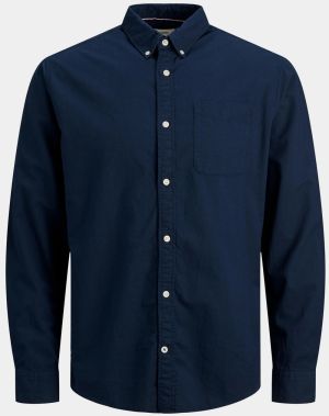 Tmavomodrá košeľa Jack & Jones Oxford galéria