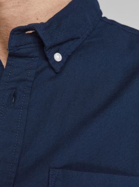 Tmavomodrá košeľa Jack & Jones Oxford galéria