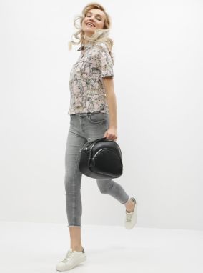 Šedé skrátené skinny fit rifle ONLY Blush galéria
