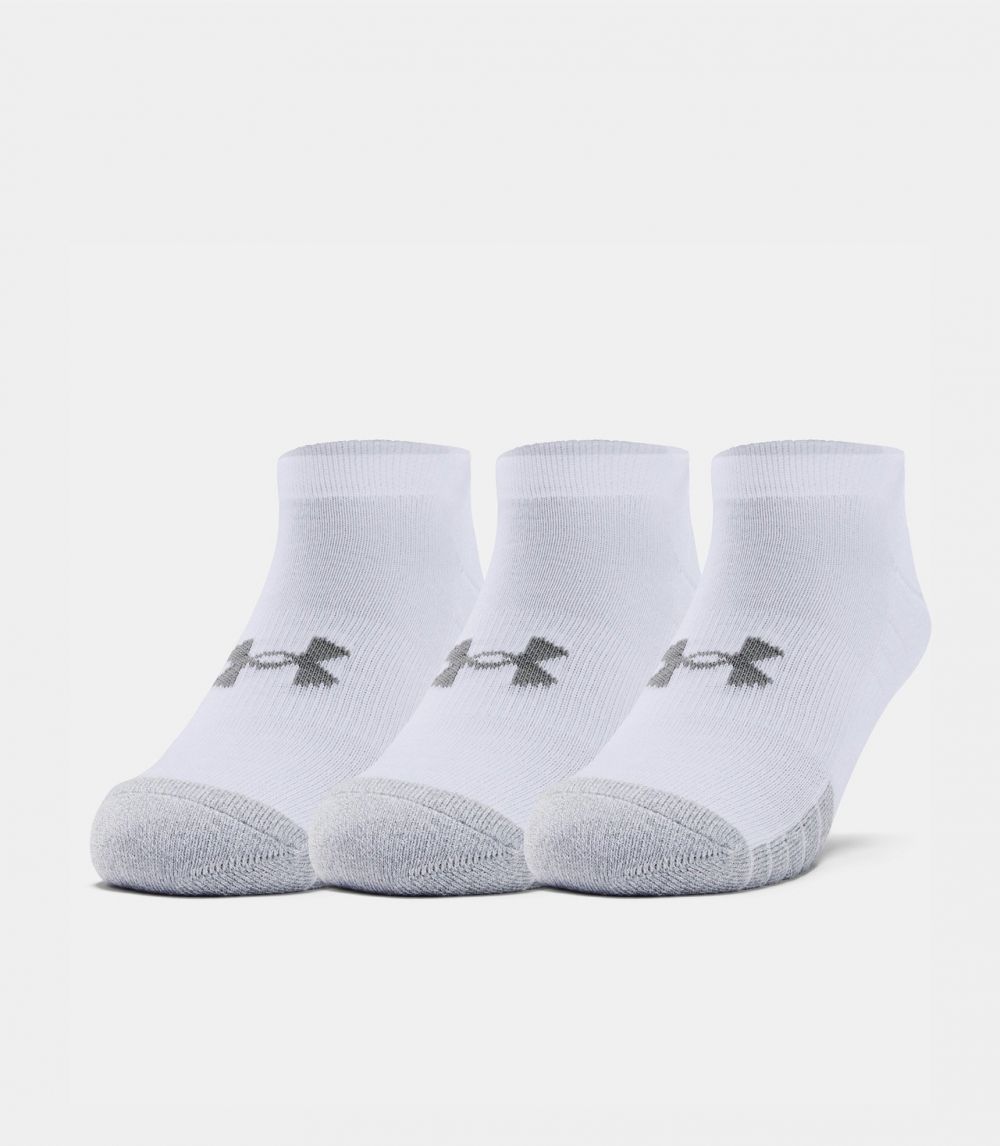 Sada tří párů bílých ponožek Heatgear Under Armour