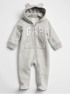 Baby overal GAP Logo one-piece Šedá