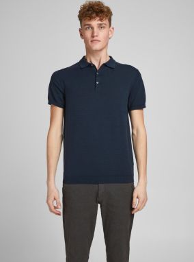 Tmavomodrá polokošeľa Jack & Jones