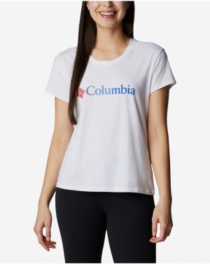 Tričká s krátkym rukávom pre ženy Columbia - biela