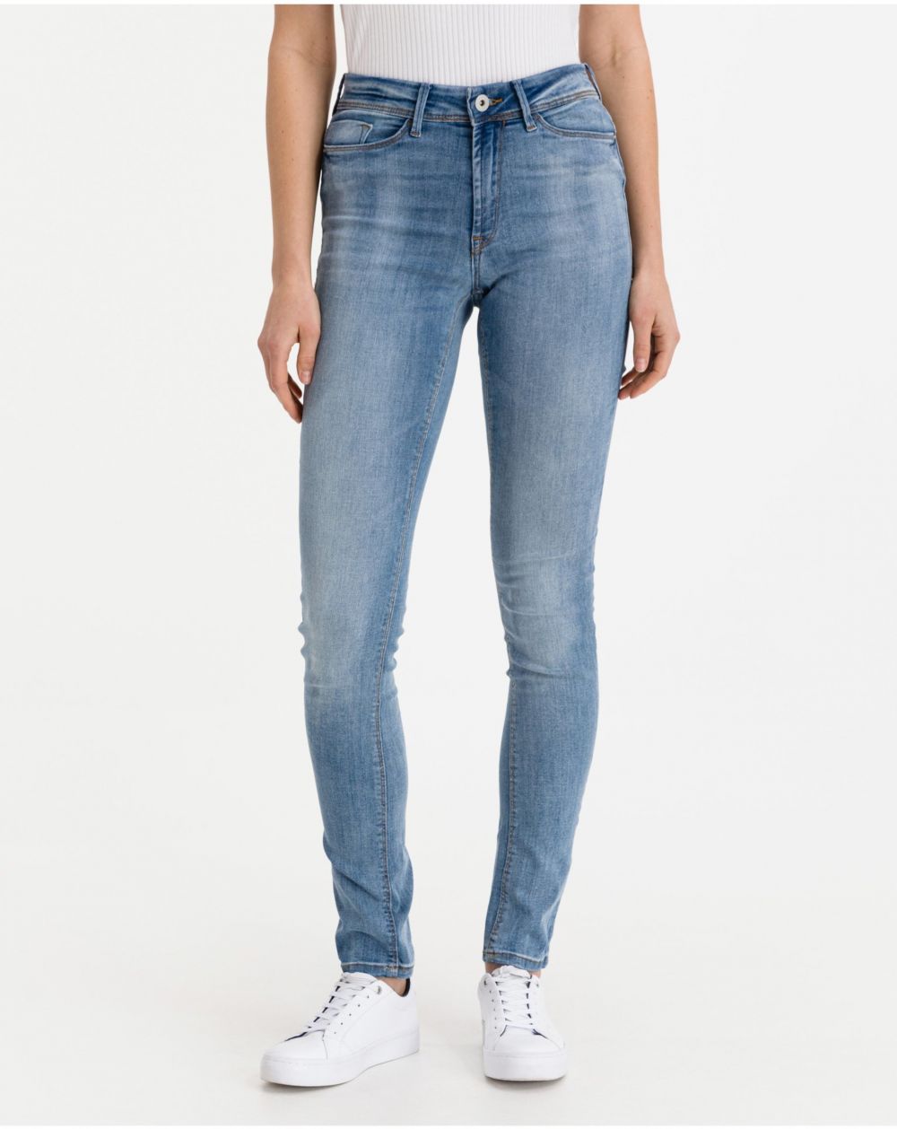 Slim fit pre ženy ICHI - modrá
