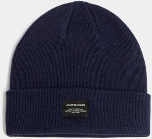 Tmavomodrá pletená zimná čiapka Jack & Jones DNA