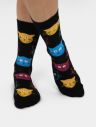 Čierne vzorované ponožky Happy Socks Cat galéria