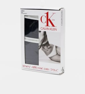 Sada dvoch čiernych nohavičiek Calvin Klein Underwear galéria