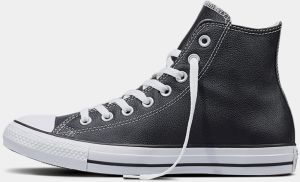 Čierne dámske kožené členkové tenisky Converse