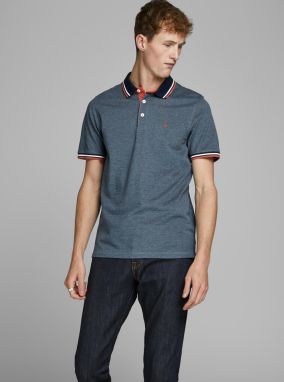 Modrá polokošeľa Jack & Jones Paulos