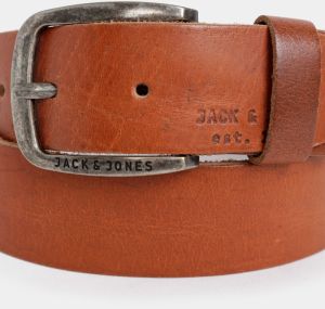 Hnedý kožený opasok Jack & Jones Paul galéria