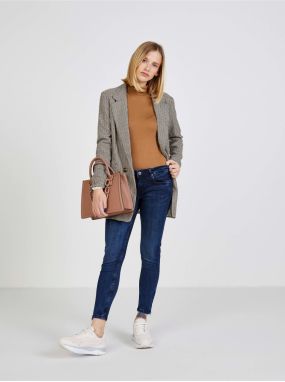 Tmavomodré skinny fit rifle Pepe Jeans Lola Zip galéria