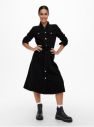 Čierne dámske rifľové košeľové šaty Jacqueline de Yong Sansa galéria