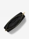 Čierna kožená crossbody kabelka Michael Kors Jet Set galéria