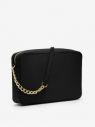 Čierna kožená crossbody kabelka Michael Kors Jet Set galéria