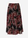 Vínovo-čierna kvetovaná plisovaná sukňa TOP SECRET galéria
