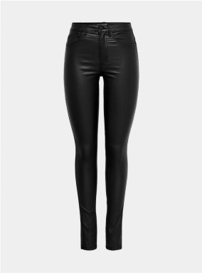 Čierne lesklé skinny nohavice ONLY galéria