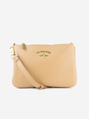 Béžová crossbody kabelka U.S. Polo Assn. Stanford Doub.