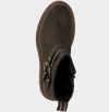 Kaki kožené členkové topánky Tamaris galéria