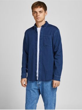 Tmavomodrá rifľová košeľa Jack & Jones Indigo