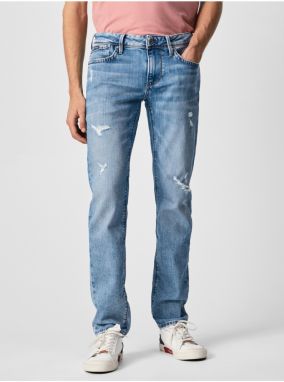 Svetlomodré pánske straight fit rifle Pepe Jeans Hatch