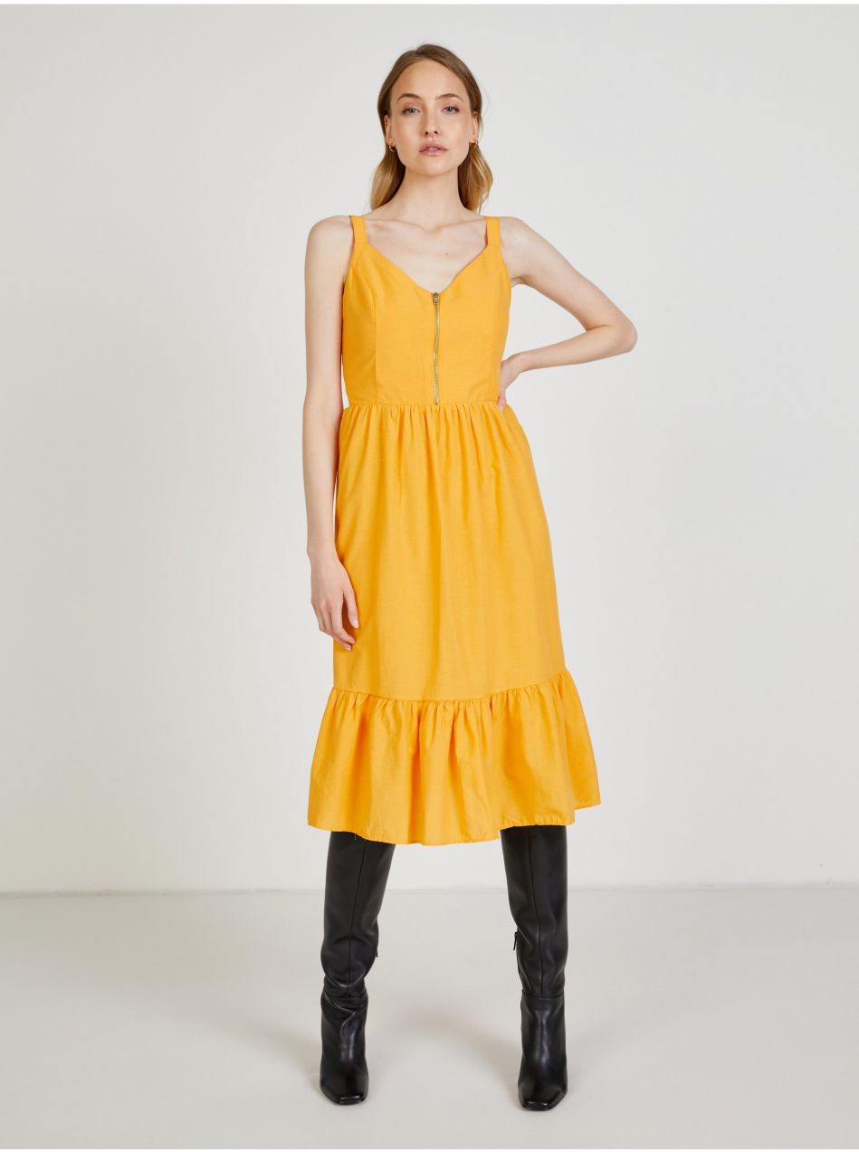 Šaty na denné nosenie pre ženy Trendyol - žltá