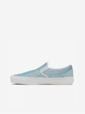 Svetlomodré dámske trblietavé slip on tenisky VANS Classic Slip On