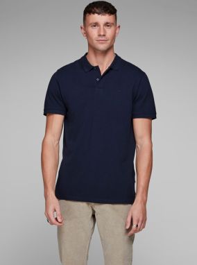 Modrá basic polokošeľa Jack & Jones