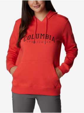 Červená dámska mikina s kapucou Columbia Hoodie