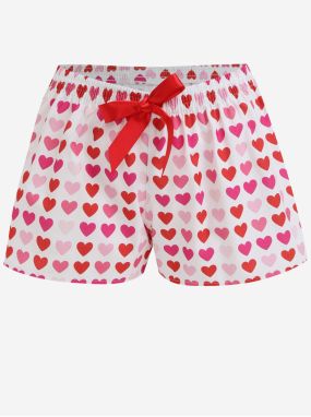 Červeno-biele dámske trenírky so srdiečkami Slippsy Sweet Girl