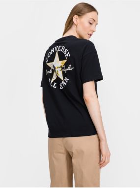 Tričká s krátkym rukávom pre ženy Converse - čierna